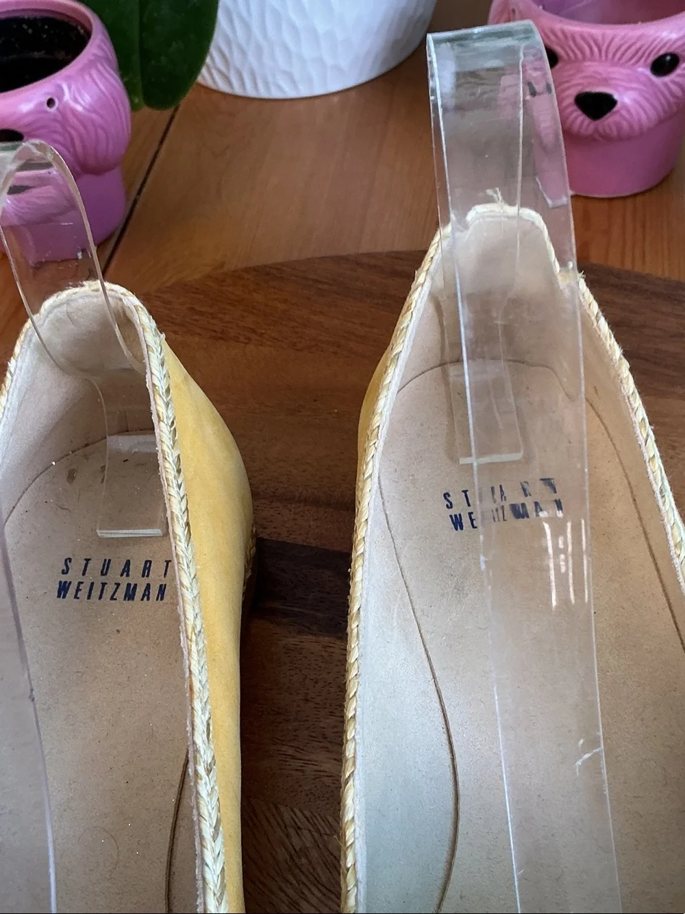 Stuart Weitzman Goldenrod Suede Tipadrille Espadrille Flats 9